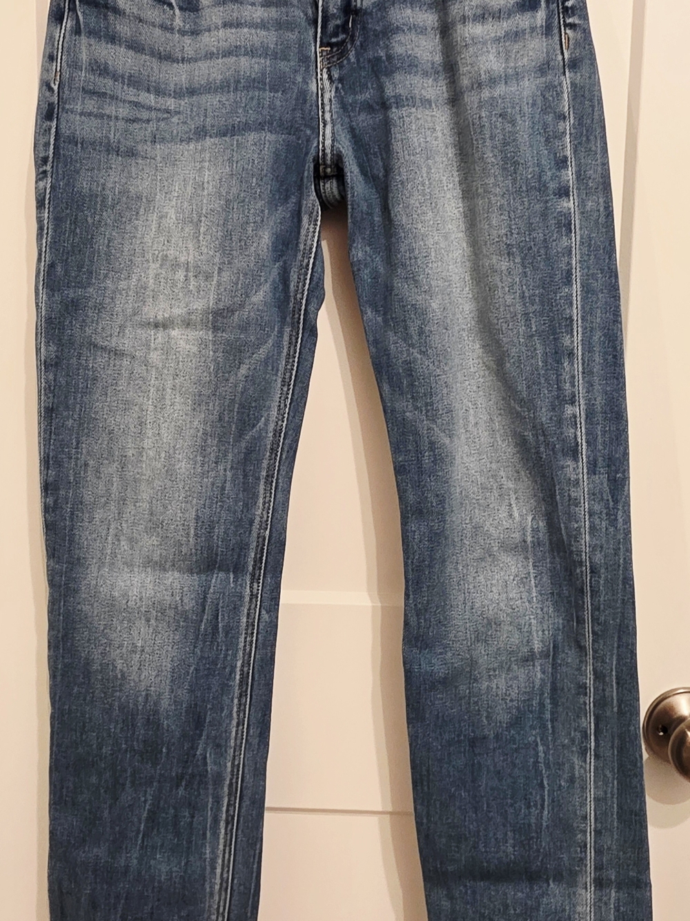 KanCan Women's Skinny Jeans in Blue Washed Denim
